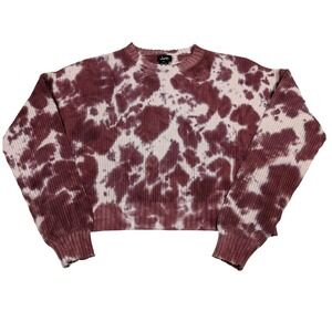 Justify Crop Sweater Juniors XL Tie Dye Knit Crew‎ Neck Relaxed Fit